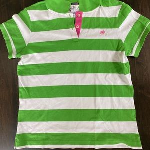 Striped Ladies Lilly Pulitzer Collared Shirt L